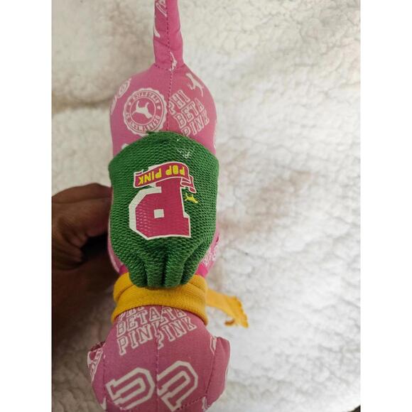 Pink Victoria's Secret Pop Puppy Dog Plush Toy Green Backpack Stuffed Animal 5" - Picture 5 of 12